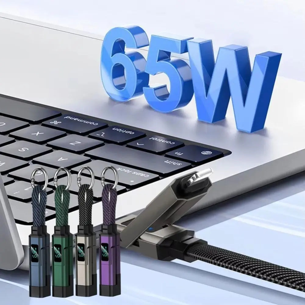 VoltKey™ 65W – Il Cavo di Ricarica Rapida 4-in-1 con Display Digitale